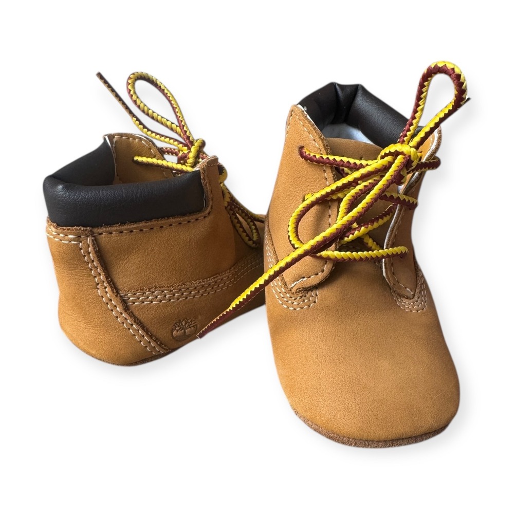 Timberland Infant Crib Booties Size 2 in Wheat Nubuck - Picture 11 of 12